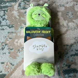 Slumberkins Halloween Fright Green Sloth Alien Plush Glow In The Dark New